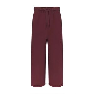 NWT SKIMS Cotton Fleece Straight Leg Pants Oxblood Size 4X